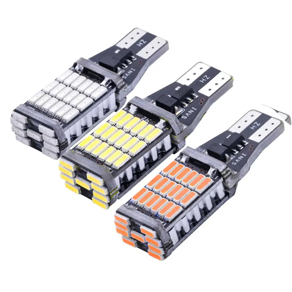 2Pcs T15 4014 45SMD Canbus LED Car Brake Reverse Flasher Bar Blinker Side Marker Lamp Red Yellow Turn Signal Indicator Light
2Pcs T15 4014 45SMD Canbus LED Car Brake Reverse Flasher Bar Blinker Side Marker Lamp Red Yellow Turn Signal Indicator Light