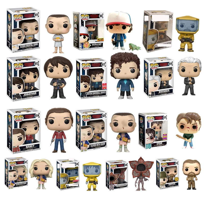 Funko Original Stranger Things Eleven Demogorgon Dustin Hopper Jonathan Joyce Steve Brenner Action Figure Collectible Model Toys
Funko Original Stranger Things Eleven Demogorgon Dustin Hopper Jonathan Joyce Steve Brenner Action Figure Collectible Model Toys