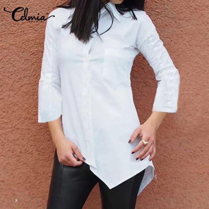 Casual Asymmetrical Women Blouses Celmia Fashion Vintage Tops Summer Loose Solid Basic Shirts Female Office Plus Size Blusas 5XL
Casual Asymmetrical Women Blouses Celmia Fashion Vintage Tops Summer Loose Solid Basic Shirts Female Office Plus Size Blusas 5XL