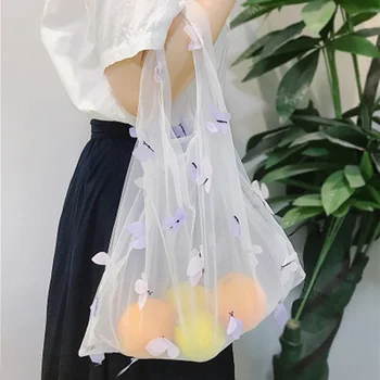 Women Embroidered Light Clear Organza Jelly Tote Messenger Shoulder Bags Female High Quality Eco Fruit Bag Purse For Girls
Women Embroidered Light Clear Organza Jelly Tote Messenger Shoulder Bags Female High Quality Eco Fruit Bag Purse For Girls