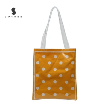 Bag Women's New Style Polka Dot Transparent Hand Shoulder Gel Bag Canvas PVC Tote Bag Large Capacity Shopping Handbags
Bag Women's New Style Polka Dot Transparent Hand Shoulder Gel Bag Canvas PVC Tote Bag Large Capacity Shopping Handbags