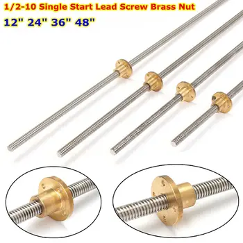 1PCS Acme Threaded Rod T10 Lead Screw with Brass Nut 10mm 12/24/36/48 Inch Lead Screw for CNC 3D Printer
1PCS Acme Threaded Rod T10 Lead Screw with Brass Nut 10mm 12/24/36/48 Inch Lead Screw for CNC 3D Printer