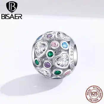 BISAER High Quality Women Beads 925 Sterling Silver Hearts All Over Charms Crystal Cubic Zircon 925 Original Jewelry EFC183
BISAER High Quality Women Beads 925 Sterling Silver Hearts All Over Charms Crystal Cubic Zircon 925 Original Jewelry EFC183