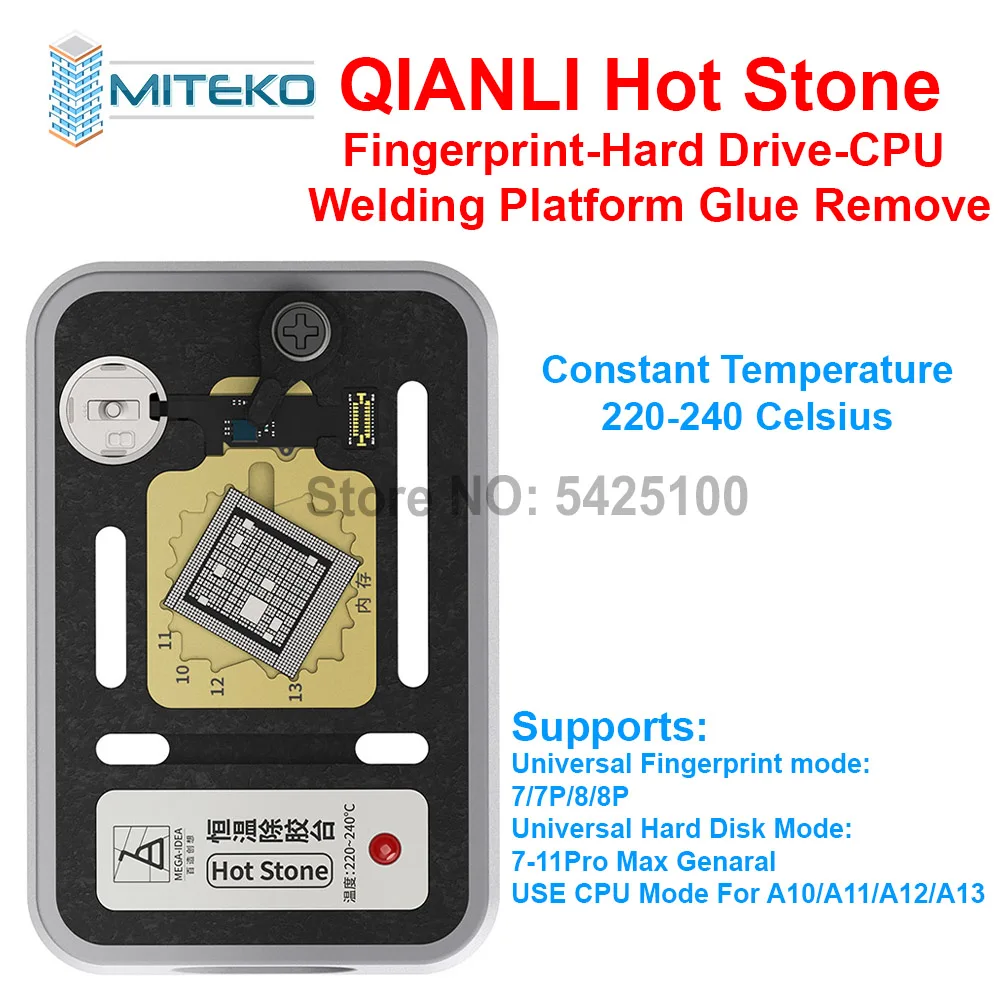 QIANLI Hot Stone Constant Temperature Fixture for PHONE 7-11 Pro Max NAND CPU Fingerprint CHIP Welding Platform Delete Glue | Мобильные