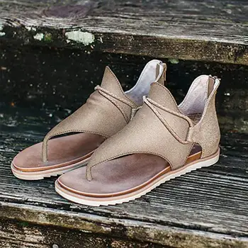 Women Sandals Women Retro Zip Flip-flop Sandals Large Size Arch-support Flat Comfy Breath Comfortable Summer Shoes Sandals
Women Sandals Women Retro Zip Flip-flop Sandals Large Size Arch-support Flat Comfy Breath Comfortable Summer Shoes Sandals