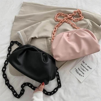 Acrylic Chain Dumplings Crossbody Bag For Women 2020 Pleated Design Handbags Candy Color Women Shoulder Bags Cloud Women's Bag
Acrylic Chain Dumplings Crossbody Bag For Women 2020 Pleated Design Handbags Candy Color Women Shoulder Bags Cloud Women's Bag