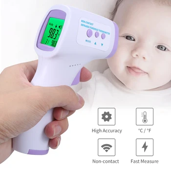 Non-contact IR Infrared Thermometer Forehead Digital Temperature Measurement Digital Display Fast Measure Infrared Thermometer
Non-contact IR Infrared Thermometer Forehead Digital Temperature Measurement Digital Display Fast Measure Infrared Thermometer