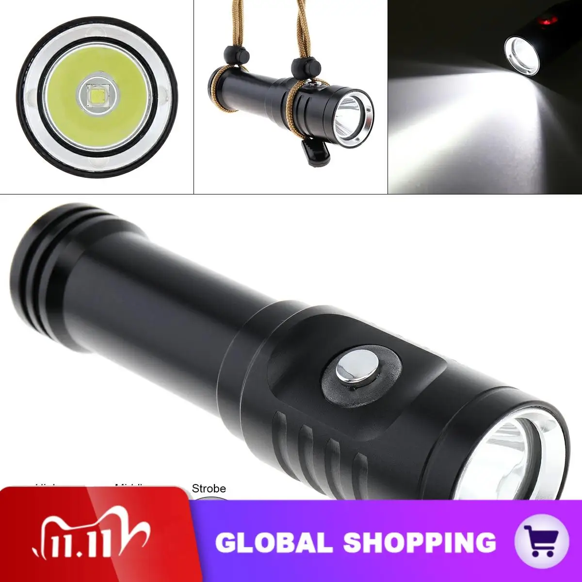 3 Modes 1500LM XM-L2 U4 LED Diving Flashlight Underwater 150 Meters with Waterproof Switch for Professional Diving
3 Modes 1500LM XM-L2 U4 LED Diving Flashlight Underwater 150 Meters with Waterproof Switch for Professional Diving