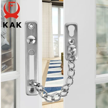 KAK Security Door Chain Lock 304 Stainless Steel Anti-theft Door Chain Buckle Latch with Nail Free Glue Security Door Hardware
KAK Security Door Chain Lock 304 Stainless Steel Anti-theft Door Chain Buckle Latch with Nail Free Glue Security Door Hardware