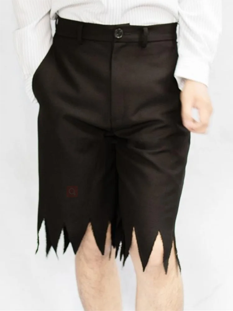 New black shorts for men in summer, urban youth trend, serrated edge, wide-leg pants, pure color, loose, cropped pants
New black shorts for men in summer, urban youth trend, serrated edge, wide-leg pants, pure color, loose, cropped pants