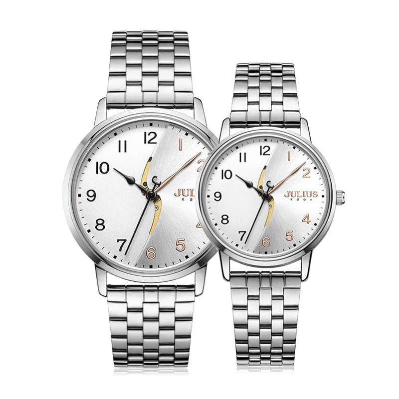 New Men's Watch Women's Watch Japan Quartz Couple Hours Fashion Stainless Steel Bracelet Lover's Girl Birthday Gift Julius Box
New Men's Watch Women's Watch Japan Quartz Couple Hours Fashion Stainless Steel Bracelet Lover's Girl Birthday Gift Julius Box