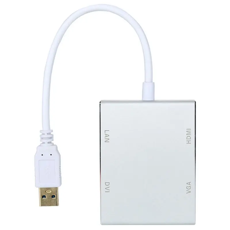 USB 3.0 To HDMI/DVI-I/VGA Adapter Multi Port Video Display Converter 1080p HD US
USB 3.0 To HDMI/DVI-I/VGA Adapter Multi Port Video Display Converter 1080p HD US