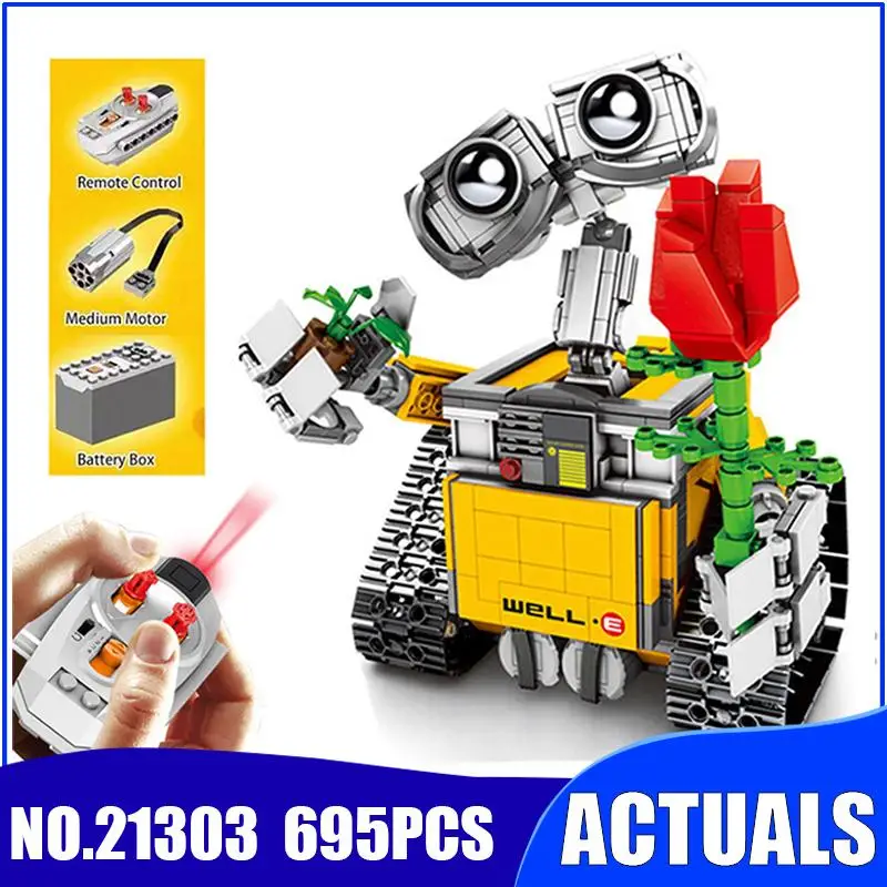 New RC Building Blocks Robot WALL E Remote Control Bricks Model LGSet Idea 16003 21303 Diy Educational Toys Birthdays Gifts
New RC Building Blocks Robot WALL E Remote Control Bricks Model LGSet Idea 16003 21303 Diy Educational Toys Birthdays Gifts