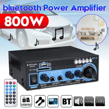 800W 110/220V Audio Amplifier 2CH LCD Display Digital HIFI Power Amplifier bluetooth FM Car Home Stereo Subwoofer W/Remote
800W 110/220V Audio Amplifier 2CH LCD Display Digital HIFI Power Amplifier bluetooth FM Car Home Stereo Subwoofer W/Remote
