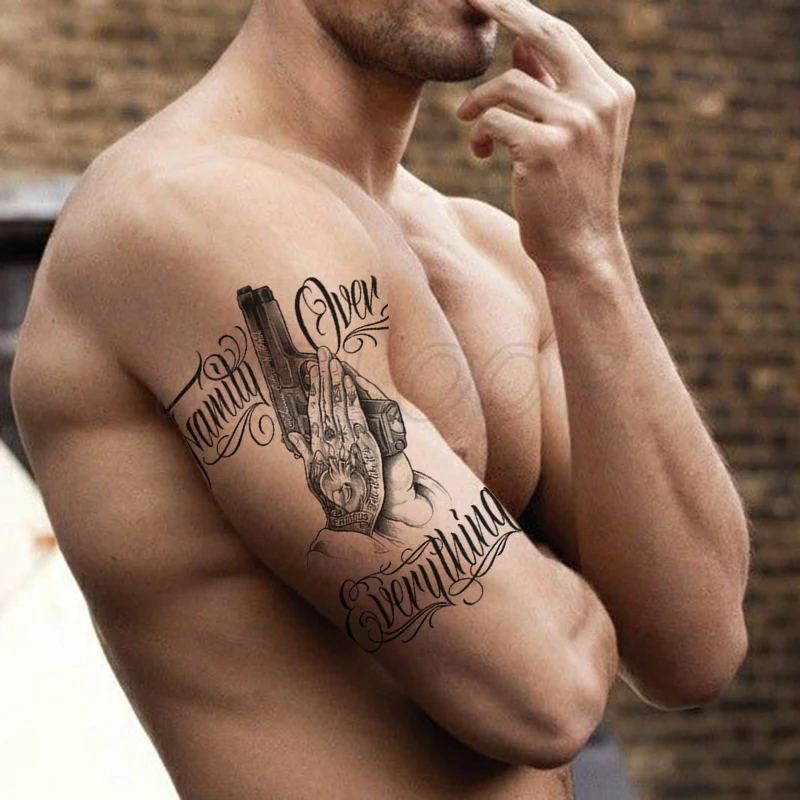 Temporary Tattoo Stickers hands together pistol Fake Tatto Waterproof Tatoo Back Leg Arm Belly Big Size for Women Men Girl
Temporary Tattoo Stickers hands together pistol Fake Tatto Waterproof Tatoo Back Leg Arm Belly Big Size for Women Men Girl