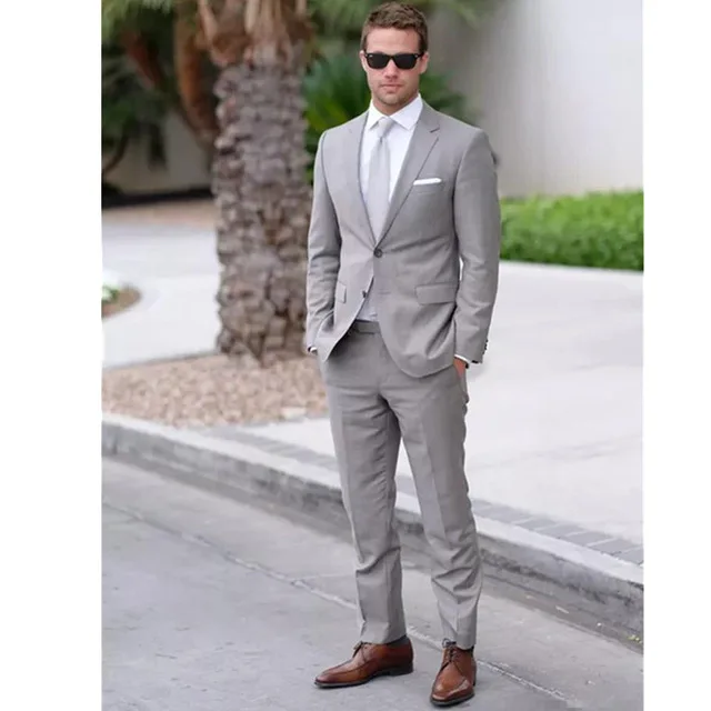Latest Design Light Gray Costume Homme Mariage Men Suits Formal Trajes de hombre Business Prom Suits 2 Pieces Jacket +Pants
Latest Design Light Gray Costume Homme Mariage Men Suits Formal Trajes de hombre Business Prom Suits 2 Pieces Jacket +Pants