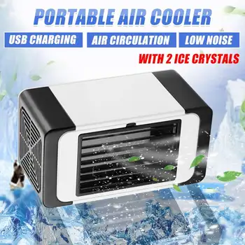 USB Desktop Mini Portable Air Conditioner Conditioning Humidifier Purifier Air Cooler Fan With 2 Ice Crystal Home
USB Desktop Mini Portable Air Conditioner Conditioning Humidifier Purifier Air Cooler Fan With 2 Ice Crystal Home