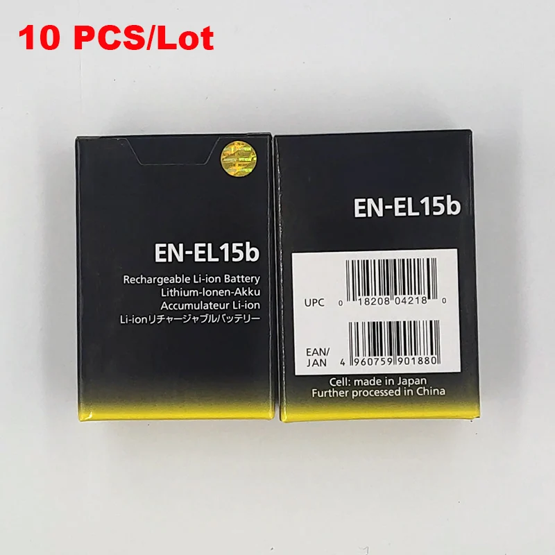 10 Pieces/Lot 1900mAh EN-EL15b ENEL15b EN EL15b Camera Battery For Nikon Z6 Z7 Mirrorless D850 D810 D750 D610 D7500 D7200 MH-25
10 Pieces/Lot 1900mAh EN-EL15b ENEL15b EN EL15b Camera Battery For Nikon Z6 Z7 Mirrorless D850 D810 D750 D610 D7500 D7200 MH-25