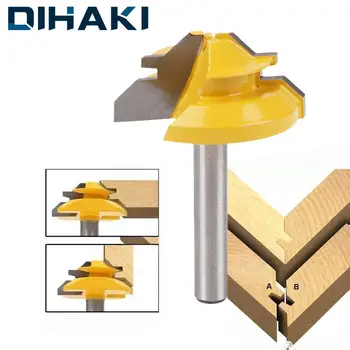 1/4" Shank Tenon Cutter Woodwork Milling Cutter Woodworker Lock Miter Router Bit 45 Degree Width 1-3/8" Woodworking Drill Bit
1/4" Shank Tenon Cutter Woodwork Milling Cutter Woodworker Lock Miter Router Bit 45 Degree Width 1-3/8" Woodworking Drill Bit