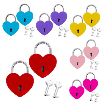 APL 7 Colors 2pcs Metal Heart Shaped Padlock Mini Lock with Key For Wishing Tree ,Acacia Bridge,Jewelry Storage Box Diary Book
APL 7 Colors 2pcs Metal Heart Shaped Padlock Mini Lock with Key For Wishing Tree ,Acacia Bridge,Jewelry Storage Box Diary Book