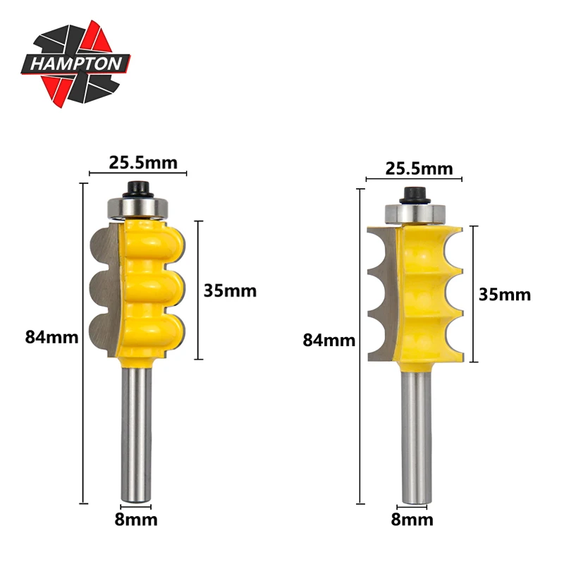 Hampton 8mm Shank Triple Bead & Triple Flute Large Molding Router Bits Line knife Woodworking Cutter Wood Router Bit
Hampton 8mm Shank Triple Bead & Triple Flute Large Molding Router Bits Line knife Woodworking Cutter Wood Router Bit