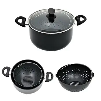 2 in 1 Cooking Pot with Built-in Strainer Rotary Water Pasta Vegetable Stockpot Perfect for Steaming For Induction Cooker
2 in 1 Cooking Pot with Built-in Strainer Rotary Water Pasta Vegetable Stockpot Perfect for Steaming For Induction Cooker