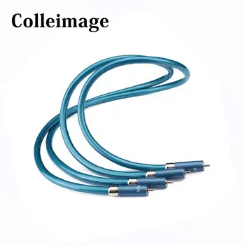 

Colleimage Hifi 8N OCC Ortofon RCA Cable Hi-end CD DVD Amplifier Interconnect 2RCA to 2RCA Male Audio Cable