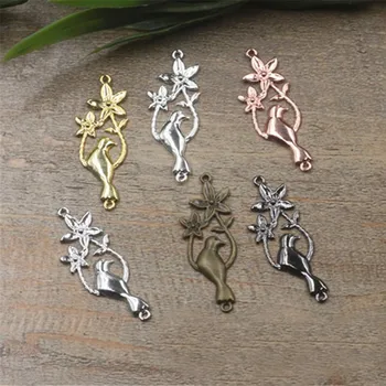 JXMYLAI 14mm*38mm Fashion Copper 7 Colors Bird Flowers Piece Filigree Connectors Hollow Out Charm For Jewelry Making
JXMYLAI 14mm*38mm Fashion Copper 7 Colors Bird Flowers Piece Filigree Connectors Hollow Out Charm For Jewelry Making