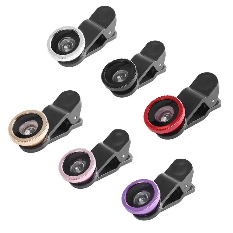 3 in 1 Wide Angle Macro Fisheye Camera Lens Kit Mobile Phone Fish Eye Lenses with Clip 0.67x Universal for iPhone Samsung Xiaomi
3 in 1 Wide Angle Macro Fisheye Camera Lens Kit Mobile Phone Fish Eye Lenses with Clip 0.67x Universal for iPhone Samsung Xiaomi