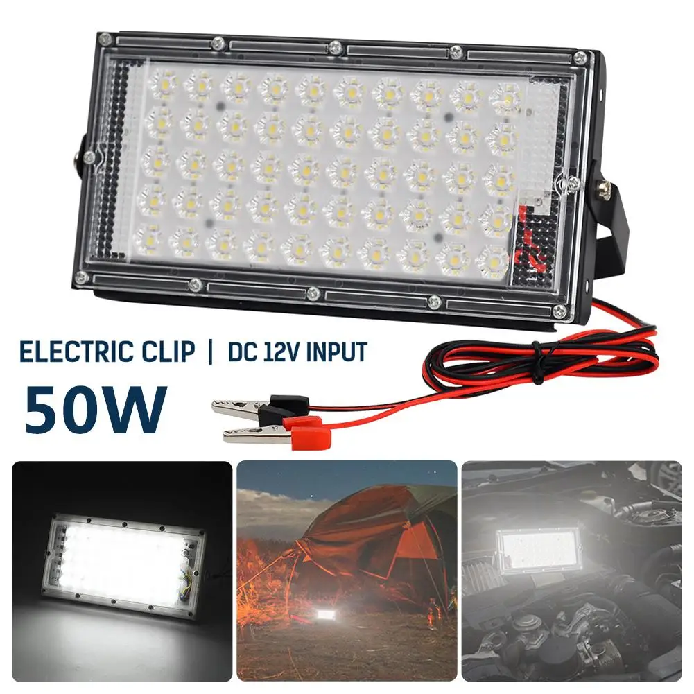 Crocodile Clip Led Flood Lights 50W DC12V LED IP66 Waterproof 5000lm Outdoor Lighting Spotlight Industry Light Night Market Lamp
Crocodile Clip Led Flood Lights 50W DC12V LED IP66 Waterproof 5000lm Outdoor Lighting Spotlight Industry Light Night Market Lamp
