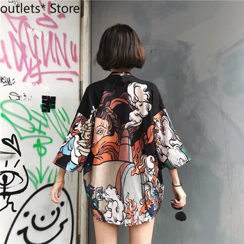Japanese Traditional Kimono Harajuku Style Loose Printed Chiffon Shirt Thin Sun Protection Clothing Yukata Women
Japanese Traditional Kimono Harajuku Style Loose Printed Chiffon Shirt Thin Sun Protection Clothing Yukata Women