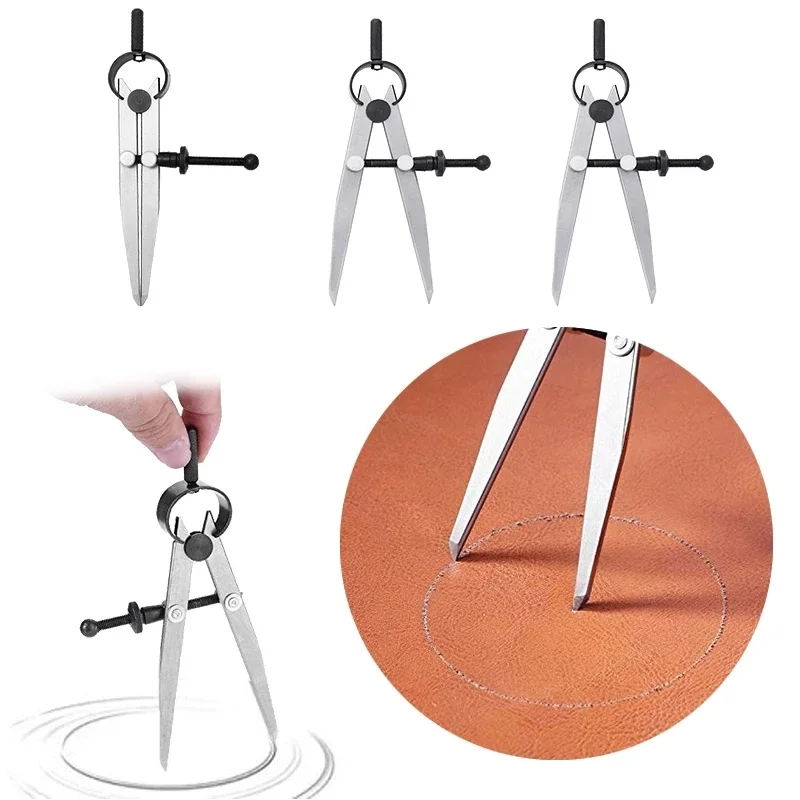 1PC Carbon Steel Scriber Divider Wheel Compass Leather Stitch Hole Distance Measure Compass Leather Divider Tool Rotary Cutter
1PC Carbon Steel Scriber Divider Wheel Compass Leather Stitch Hole Distance Measure Compass Leather Divider Tool Rotary Cutter