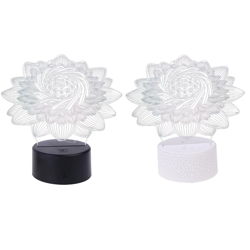 Creative 3D Lotus Colorful Night Light Crack Base Color Changing USB Remote Control LED Desk Lamp Home Bedroom Decor
Creative 3D Lotus Colorful Night Light Crack Base Color Changing USB Remote Control LED Desk Lamp Home Bedroom Decor