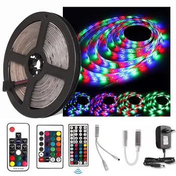5m LED Strip Light RGB Waterproof SMD 2835 DC12V rgb String Diode Flexible Ribbon FR 17Keys IR 24 44 Keys Contoller+Adapter Plug
5m LED Strip Light RGB Waterproof SMD 2835 DC12V rgb String Diode Flexible Ribbon FR 17Keys IR 24 44 Keys Contoller+Adapter Plug