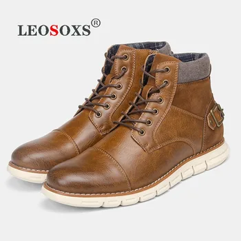 Boots men's spring and autumn retro style leather ankle boots men's lace-up high-quality large size men's shoes36-46
Boots men's spring and autumn retro style leather ankle boots men's lace-up high-quality large size men's shoes36-46