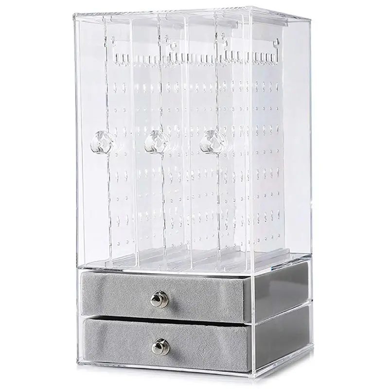 Jewelry Box Transparent Jewelry Storage Box Necklace Earrings, Bracelet Hook Acrylic Display Stand Storage Box 
Jewelry Box Transparent Jewelry Storage Box Necklace Earrings, Bracelet Hook Acrylic Display Stand Storage Box