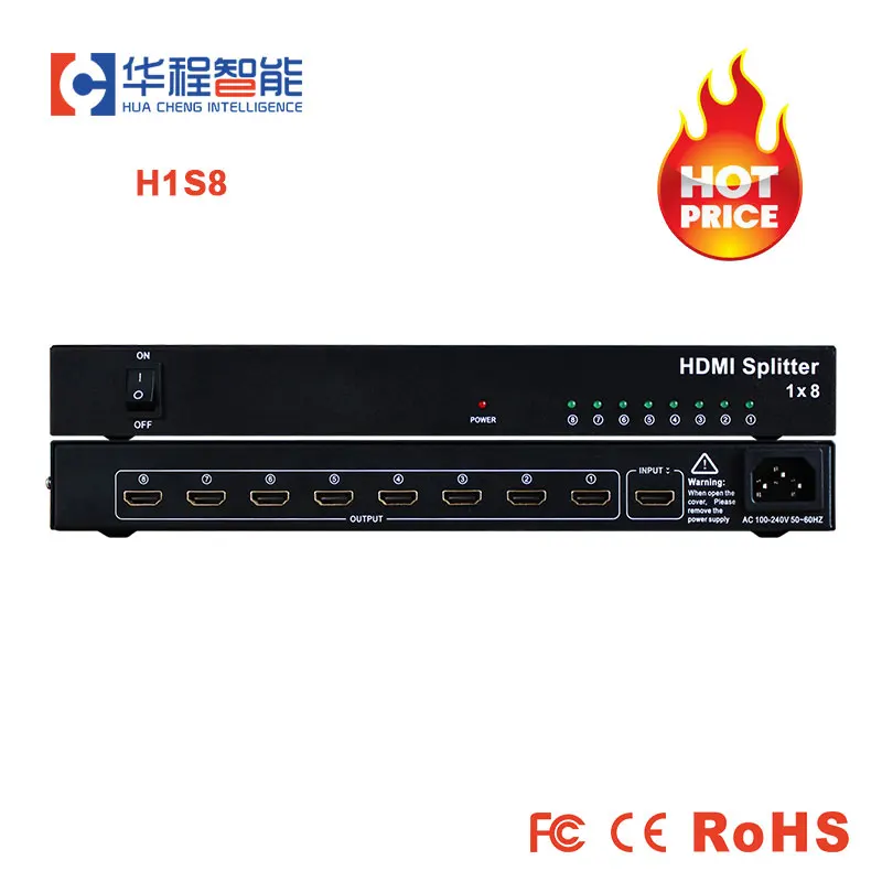 1x8 hdmi splitter AMS-H1S8 support 1080p 3D 4K HD resolution like dtech DT-7148 in dicolor led rental backlit display
1x8 hdmi splitter AMS-H1S8 support 1080p 3D 4K HD resolution like dtech DT-7148 in dicolor led rental backlit display