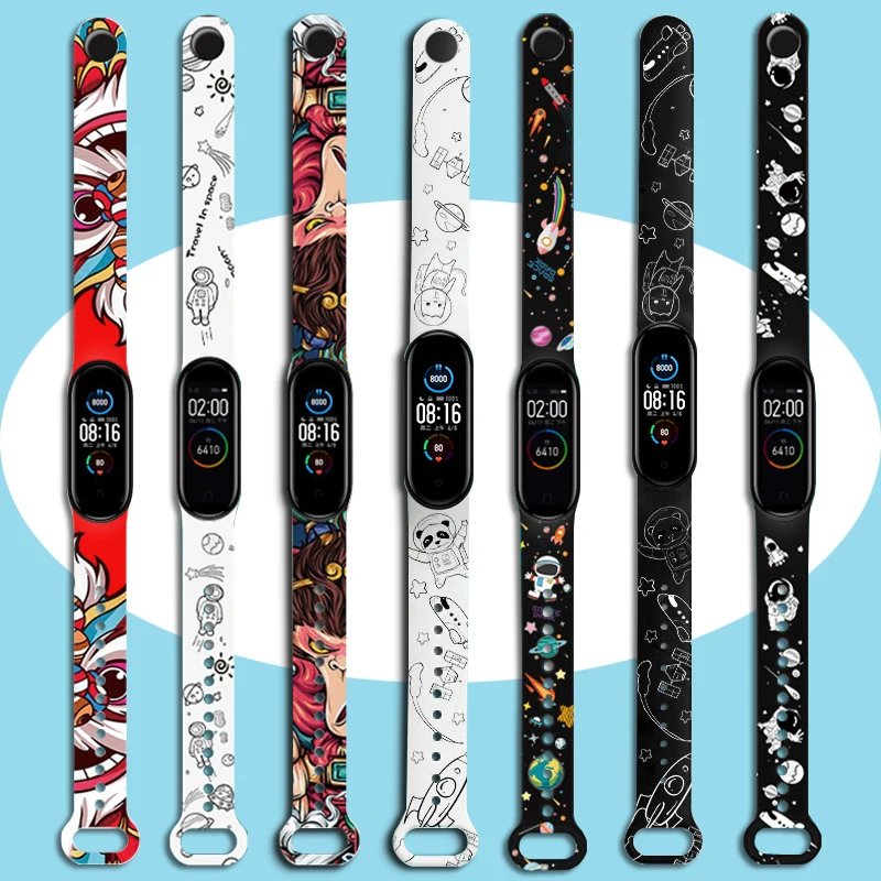Ремешок силиконовый для Xiaomi Mi Band 5 6, сменный спортивный браслет в стиле граффити для Xiomi Mi Band 4 3
Ремешок силиконовый для Xiaomi Mi Band 5 6, сменный спортивный браслет в стиле граффити для Xiomi Mi Band 4 3