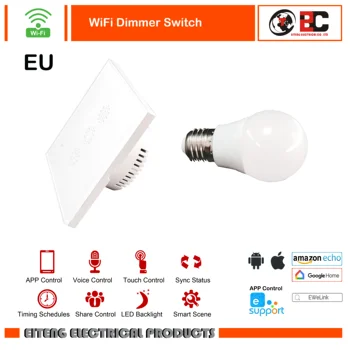 Wifi Dimmer Switch 1Way Wireless Remote Light Relay App Control Work with Alexa Google HomeTouch Touch EU
Wifi Dimmer Switch 1Way Wireless Remote Light Relay App Control Work with Alexa Google HomeTouch Touch EU