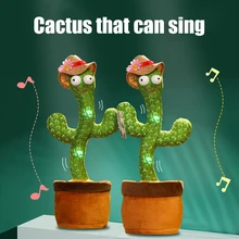 

Cute Cactus Talking Dancing Battery Type Shake Plush Music Toy Childhood Education Doll Home Decor Decoration Accessories