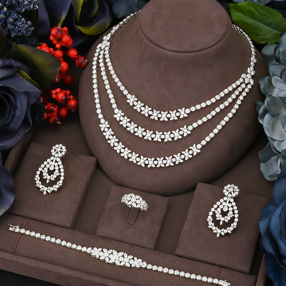 GODKI Famous Brand 3L ayers Luxury African Jewelry Sets For Women Wedding Party Zircon Crystal Dubai Bridal Jewelry Set Gift
GODKI Famous Brand 3L ayers Luxury African Jewelry Sets For Women Wedding Party Zircon Crystal Dubai Bridal Jewelry Set Gift