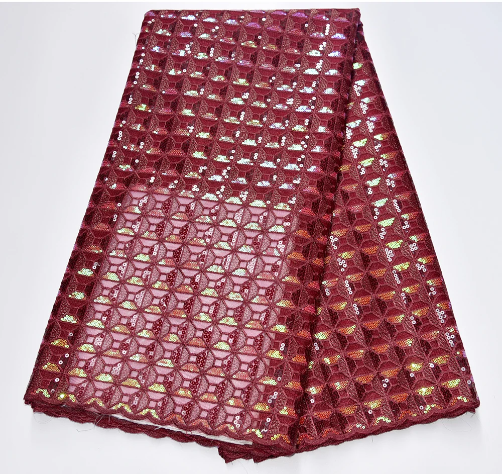 African Mesh Lace Fabric With Sequins Design High Quality Nigerian French Tulle Lace Fabric For Wedding Sewing
African Mesh Lace Fabric With Sequins Design High Quality Nigerian French Tulle Lace Fabric For Wedding Sewing