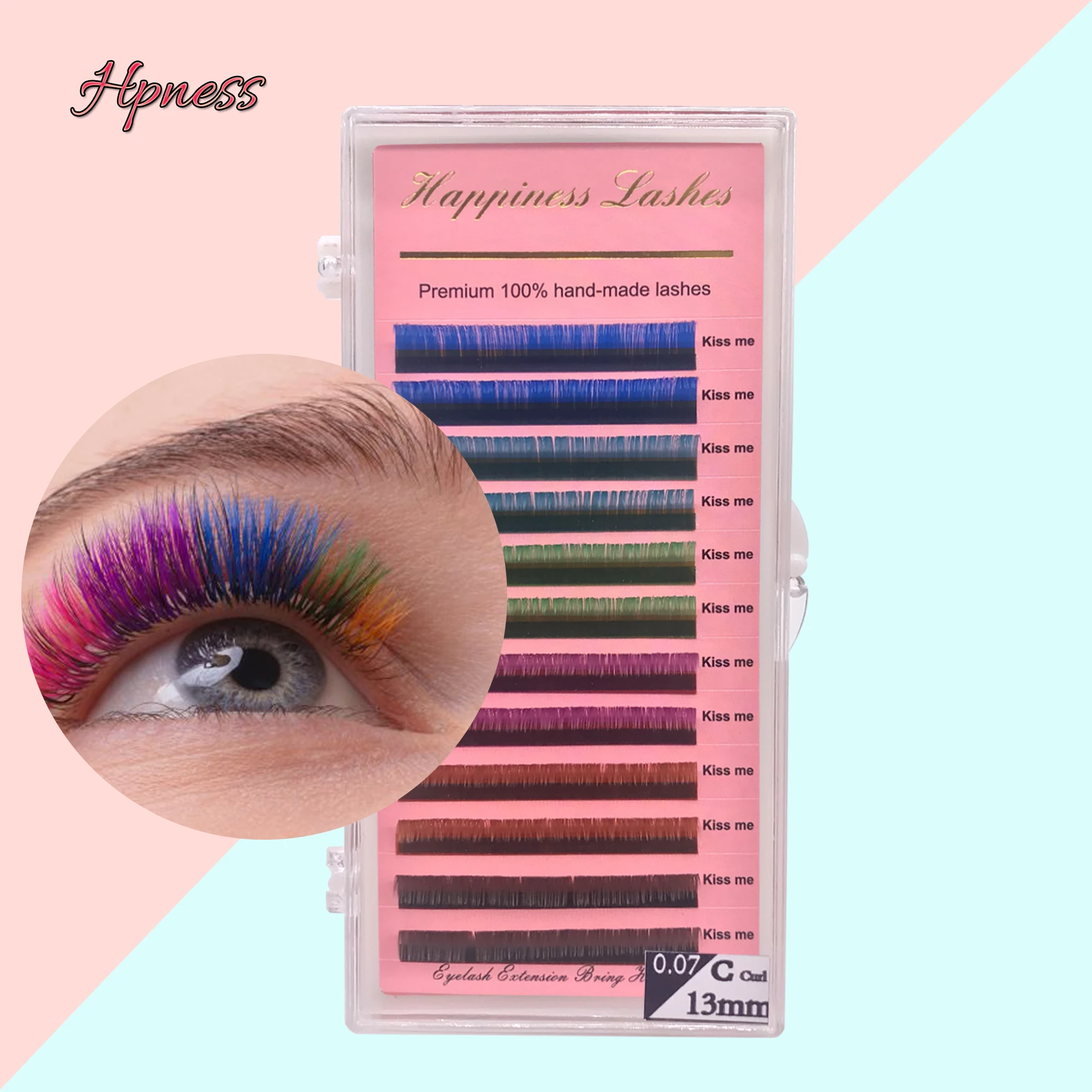 12Rows/Tray Natural Soft Individual Colors False Eyelash Extensions 0.07 C/D Curl Colours Rainbow Lashes Extension Free Shipping
12Rows/Tray Natural Soft Individual Colors False Eyelash Extensions 0.07 C/D Curl Colours Rainbow Lashes Extension Free Shipping