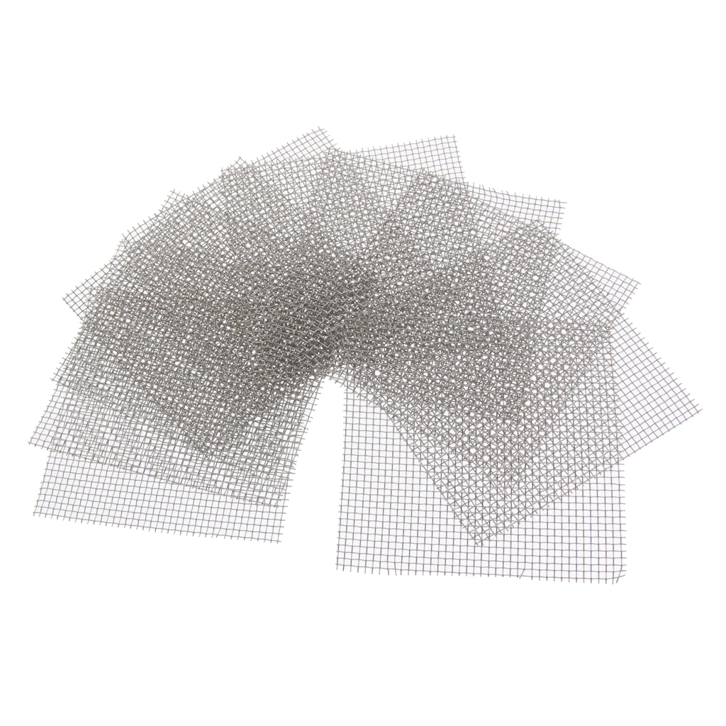 10 Pcs Aquarium Fish Tank Stainless Steel Wire Mesh Pad Plants Moss 8x8cm 10 Pcs Aquarium Fish Tank Stainless Steel Wire Mesh Pad Plants Moss 8x8cm