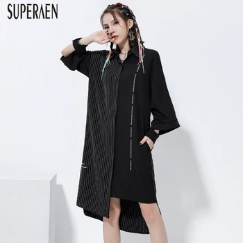 SuperAen Europe Fashion Women Shirts 2020 Spring New Striped Irregular Ladies Blouses Casual Wild Cotton Women Clothing
SuperAen Europe Fashion Women Shirts 2020 Spring New Striped Irregular Ladies Blouses Casual Wild Cotton Women Clothing