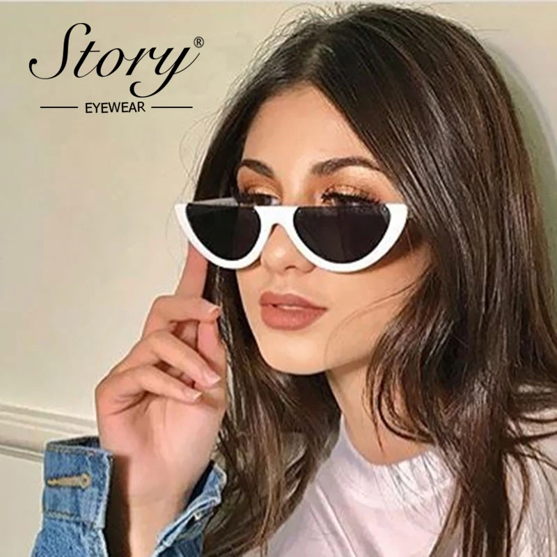 STORY Cool Small Size Half Frame Cat Eye Sunglasses Women 2017 Fashion HD Brand Designer Sun glasses Vintage Shades UV400
STORY Cool Small Size Half Frame Cat Eye Sunglasses Women 2017 Fashion HD Brand Designer Sun glasses Vintage Shades UV400