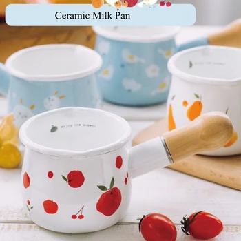 1PC 550ML High Capacity Milk Pot Enamel Thickened Stew Pot Wooden Handle Casserole Kitchen Cooking Food Milk Pan Soup Stock Pots
1PC 550ML High Capacity Milk Pot Enamel Thickened Stew Pot Wooden Handle Casserole Kitchen Cooking Food Milk Pan Soup Stock Pots