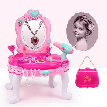 Kids Girls Role Play Set Dressing Makeup Table Set with Makeup Earrings Hair Clips Pretend Toys Dresser Toys Set Xmas Gifts Pink
Kids Girls Role Play Set Dressing Makeup Table Set with Makeup Earrings Hair Clips Pretend Toys Dresser Toys Set Xmas Gifts Pink