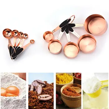 Rose Gold Measuring Cups Spoons Set 5Pcs Stainless Steel Kitchen Utensil Coffee Tea Dessert Baking Cooking Tools Accessories
Rose Gold Measuring Cups Spoons Set 5Pcs Stainless Steel Kitchen Utensil Coffee Tea Dessert Baking Cooking Tools Accessories