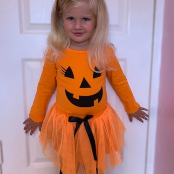 2-6Y Newly Halloween Toddler Baby Kid Pumpkin scary face Print long sleeve top tutu mesh skirt Clothing 2PCS Costumes Outfit H55
2-6Y Newly Halloween Toddler Baby Kid Pumpkin scary face Print long sleeve top tutu mesh skirt Clothing 2PCS Costumes Outfit H55
